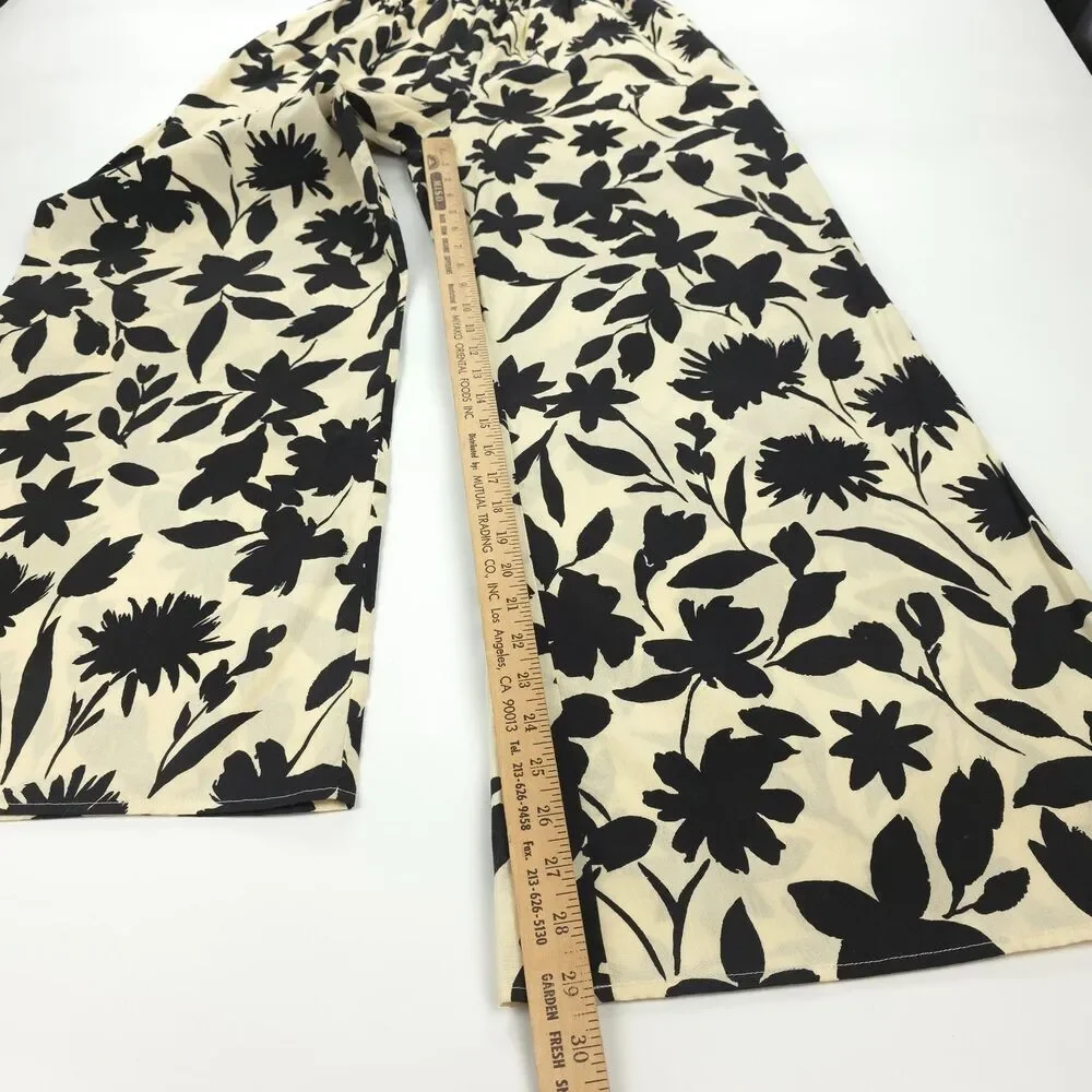 ANTHROPOLOGIE Moon River V-Neck Printed Jumpsuit Resort Boho 70s French Girl